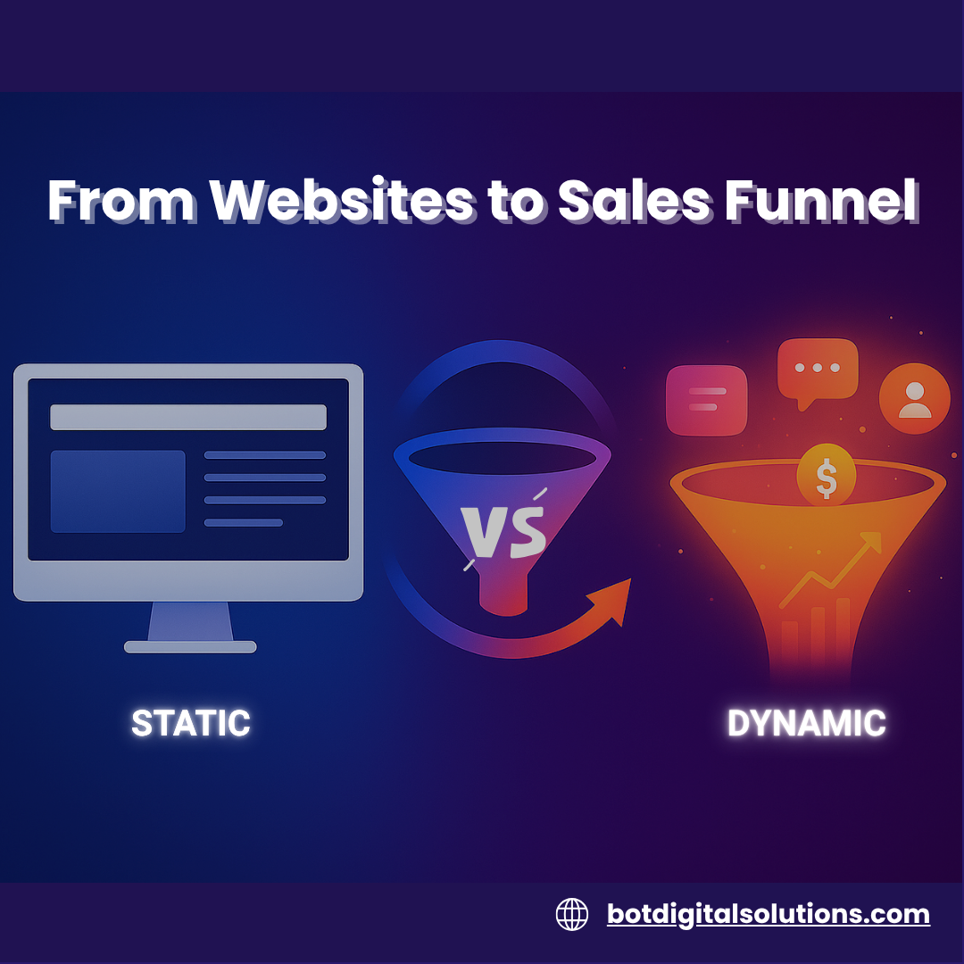 Static vs Dynamic Websites | How The BOT Agency Turns Websites into Sales Funnels